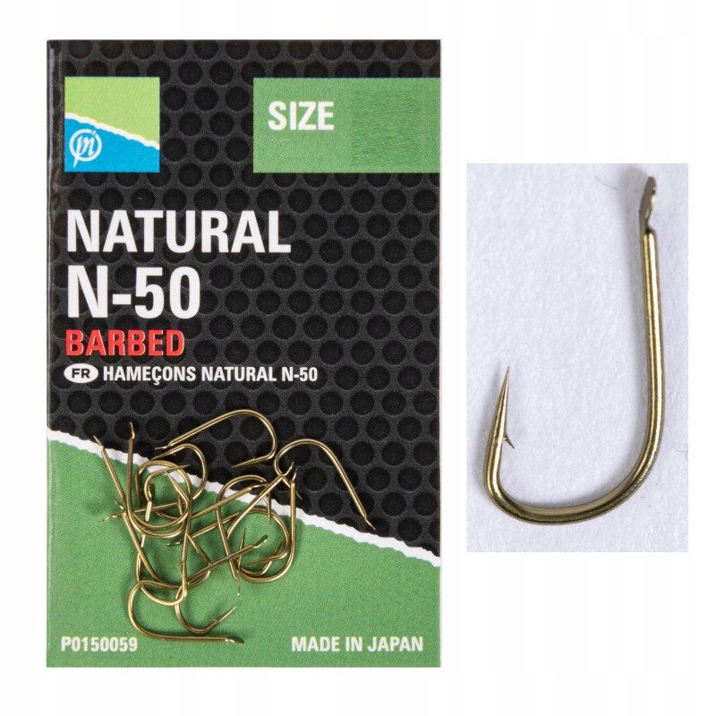 Mocne Haczyki Preston Natural Series N-50 Nr 6 15szt. Na Spławik Feeder