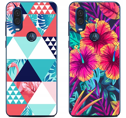 

2 x Etui Silikon Foto do Motorola One Vision Szkło