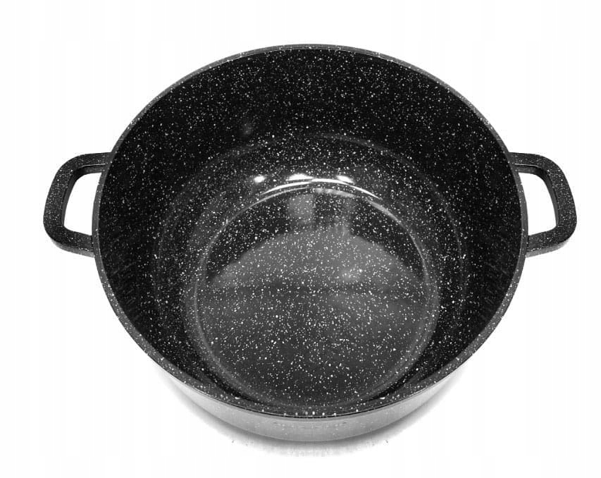 Komplet garnków pokrytych marmurową powłoką nieprzywierającą 12 ele Marka Edel-Hoff