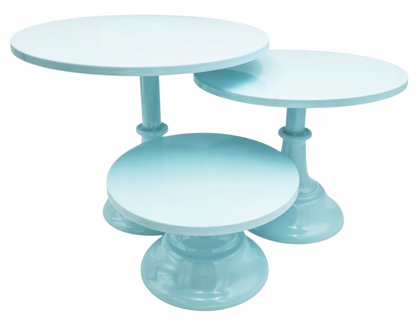 Sada Kovových Podnosov Na Koláče, Bábovku, Ovocie, Modrá, YX20-58, Sladký Stôl