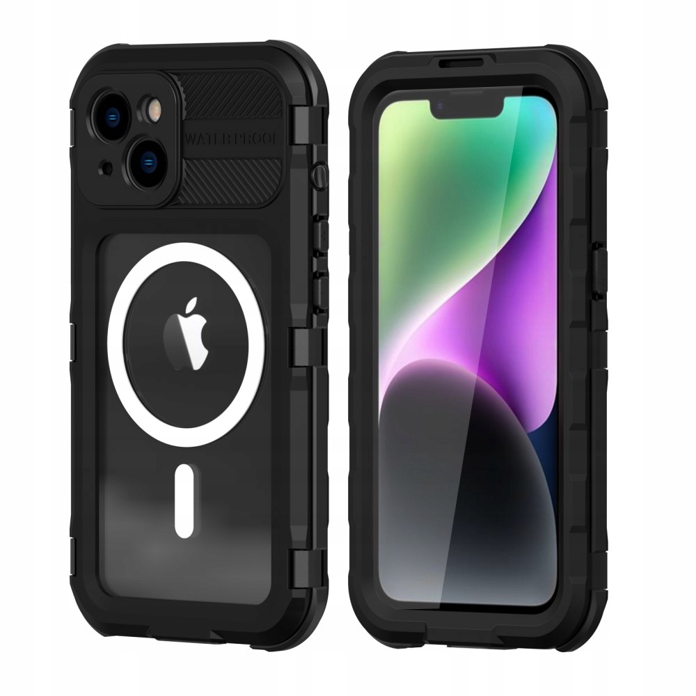 Pouzdro pro iPhone 14 Voděodolné IP68 Pancerne 360 vodotěsné pro magsafe
