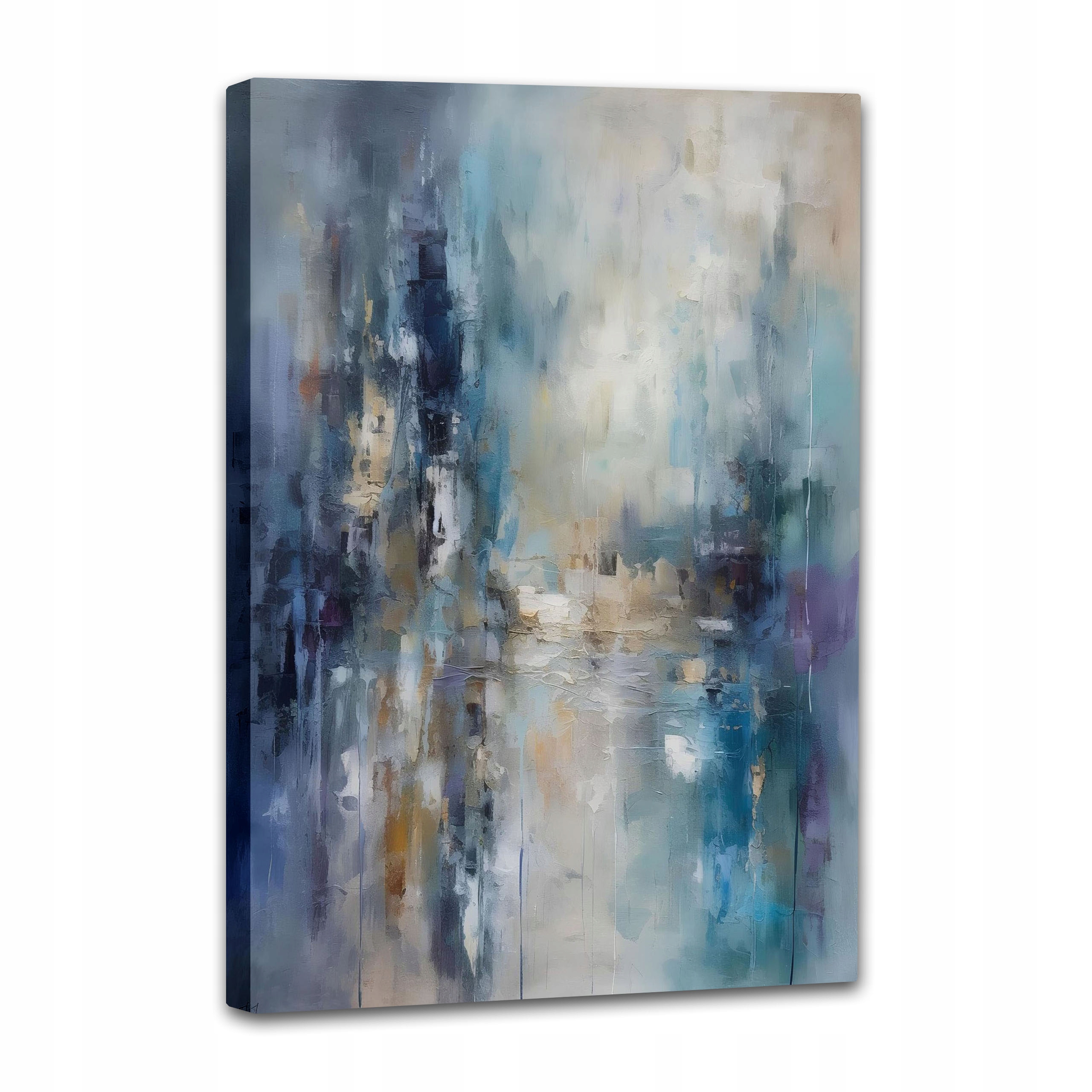 Obraz Na Płótnie Do Salonu Wielki Abstrakcja Niebieski 100x150