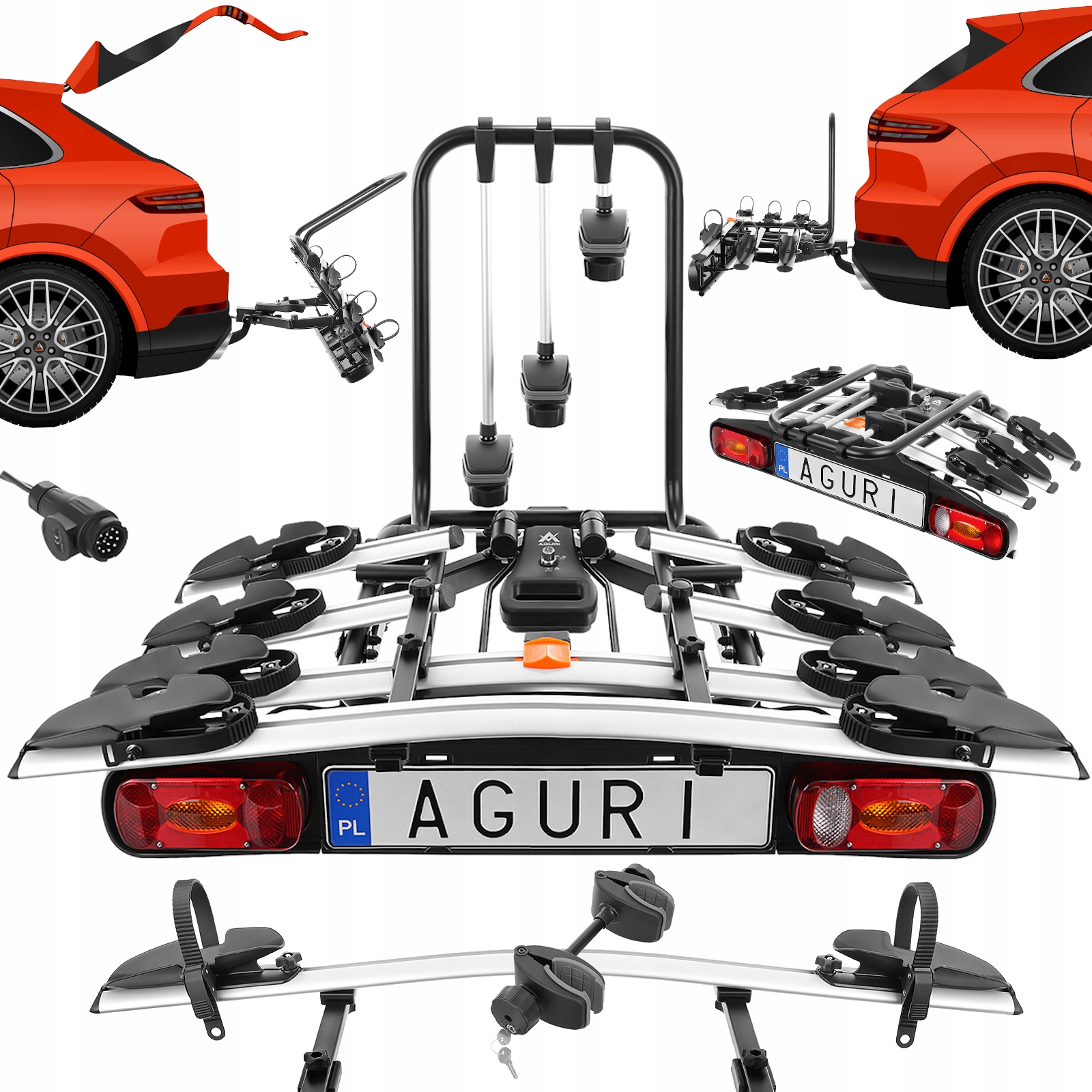 Велосипедная платформа на крючке Aguri Active Bike 3 Silver