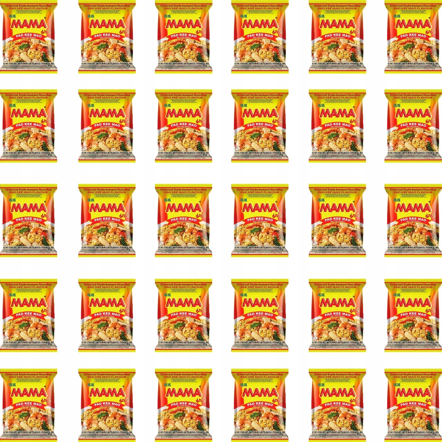 Karton Tajski Makaron Pszenny Błyskawiczny Instant Pad Kee Mao 30x 60g Mama