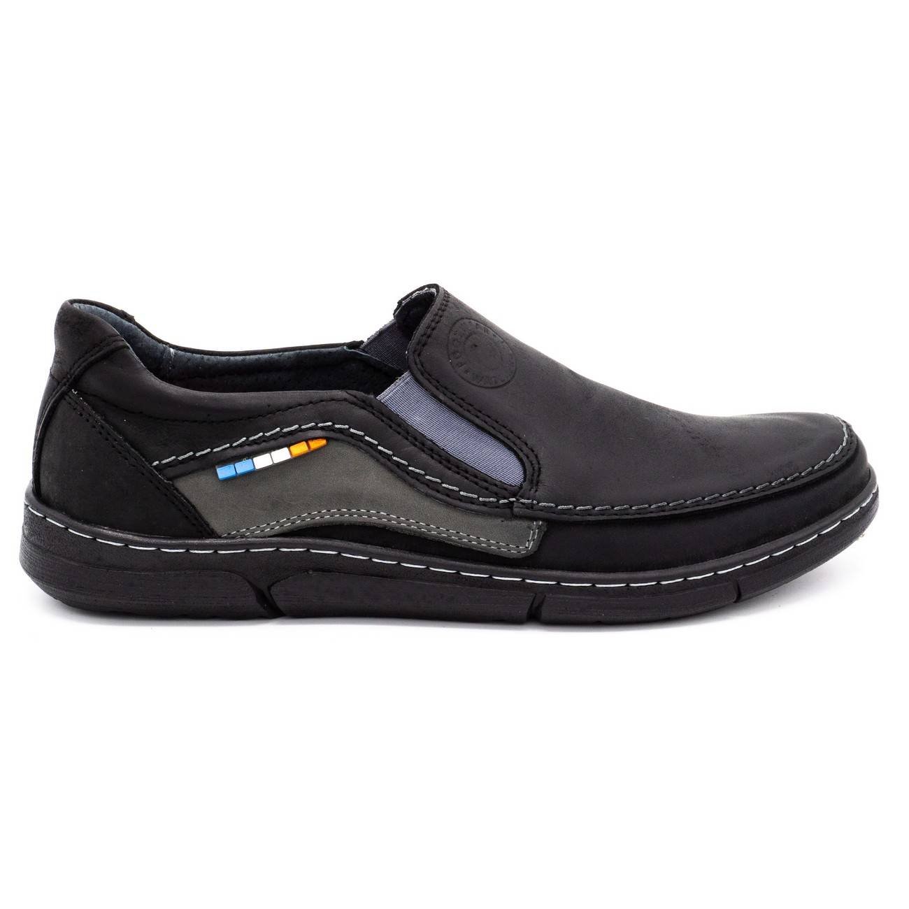 

Buty Męskie Skóra Polskie Casual 283GT Czarny 41