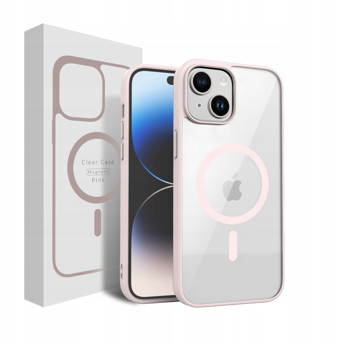 ETUI DO IPHONE 13 MINI PRZEŹROCZYSTE MAGNETYCZNE DO MAGSAFE | PINK Stan opakowania oryginalne