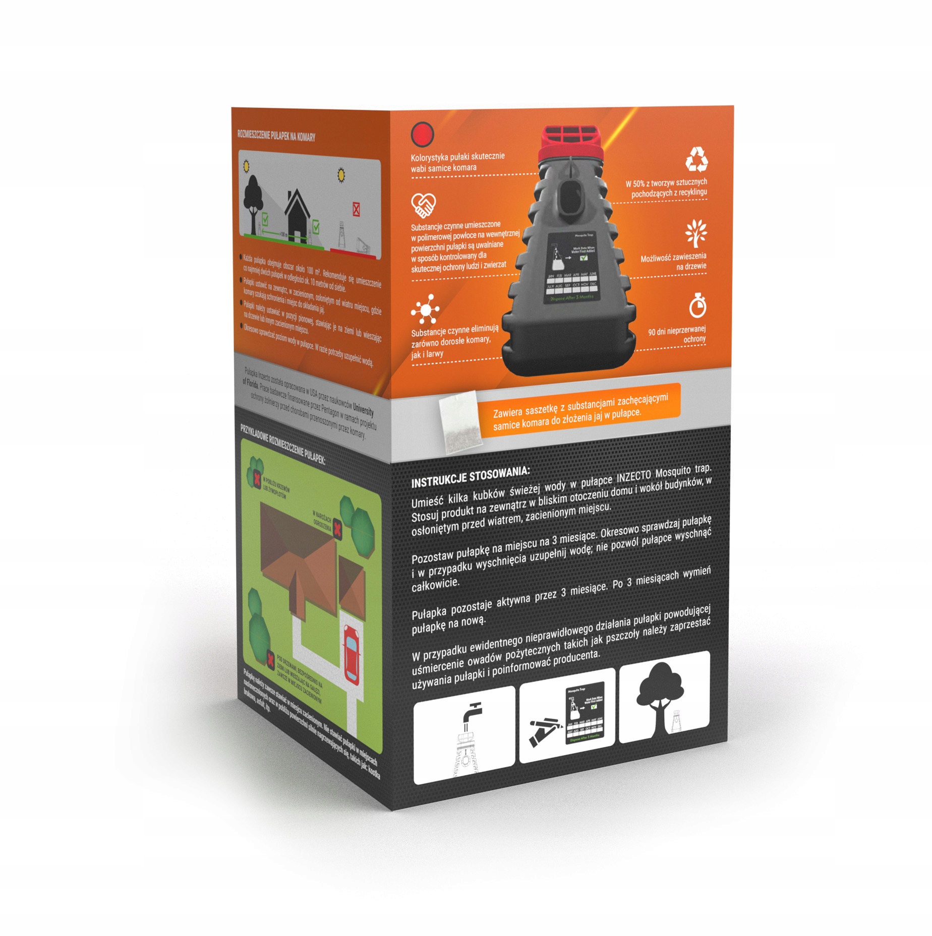 PUŁAPKA ŚRODEK NA KOMARY I ICH LARWY NO PEST MOSQUITO TRAP NOWOCZESNA Producent No-Pest