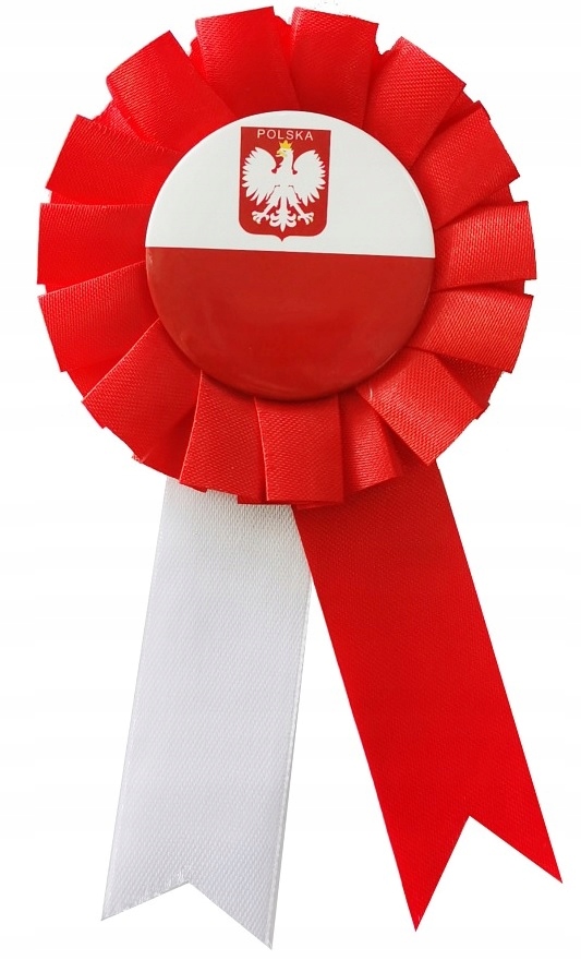 Kotylion Przypinka Odznaka POLSKA biało czerwona 1 sztuka