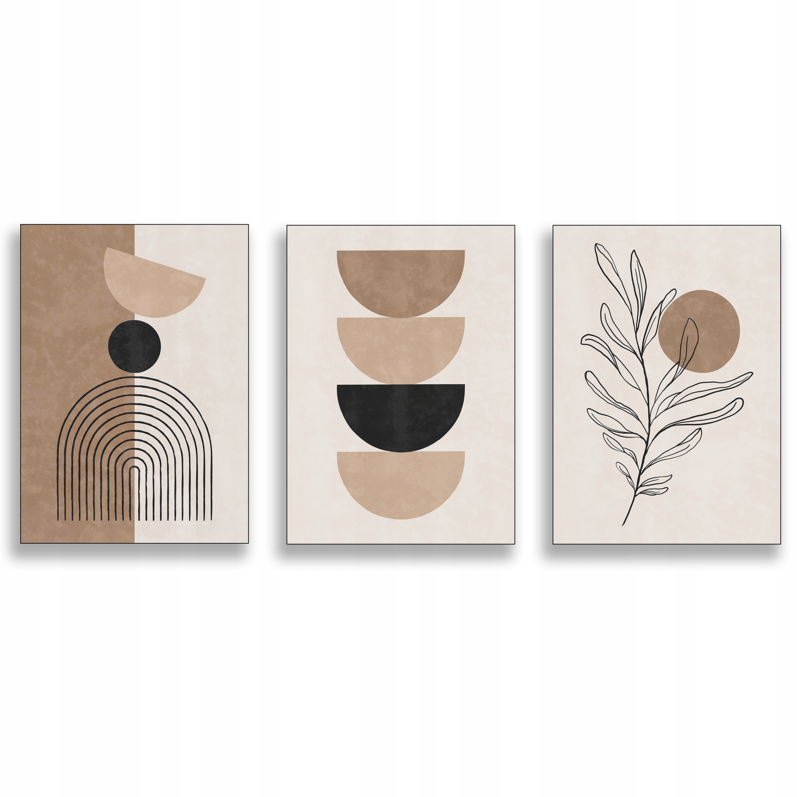 3 ks Sada plakátů Boho minimal Různé Vzory 50x70 cm Fine Art Print