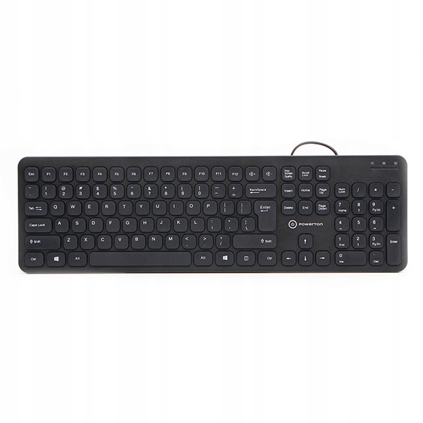 Klawiatura Przewodowa WPK102 Slim Przewodowa Cicha Czarna Qwerty Powerton