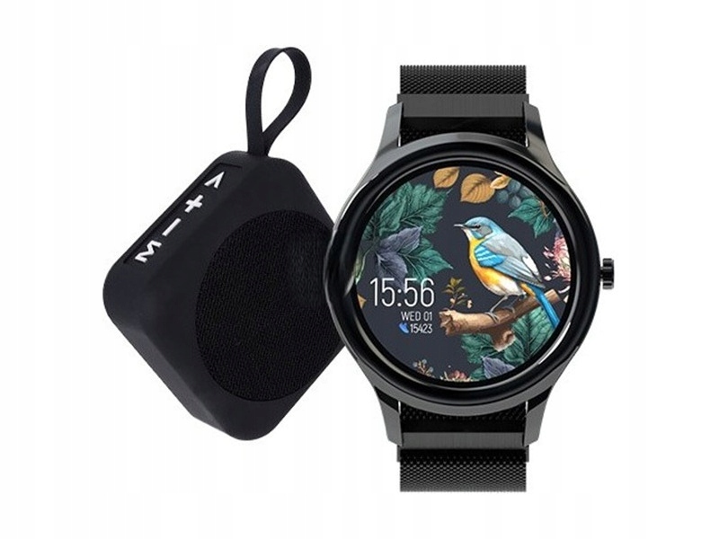 Smartwatch Forever Forevive 3 SB-340 Czarny głośnik bluetooth 3W