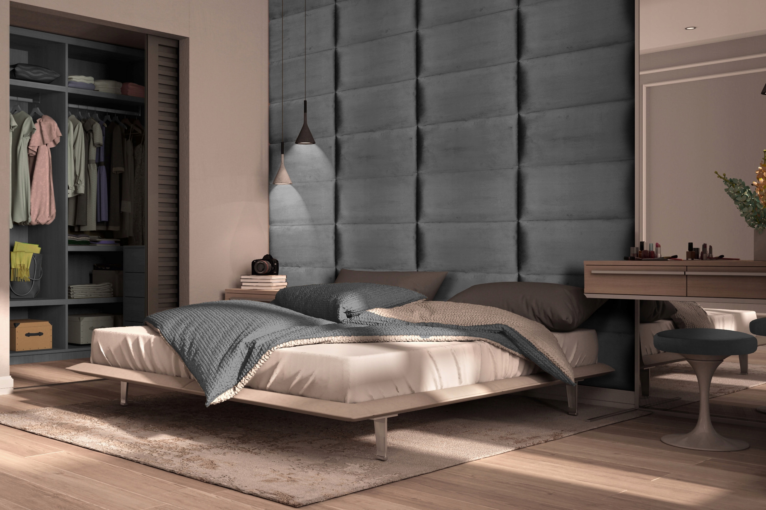 Panele tapicerowane na ścianę POD WYMIAR wezgłowie Wysokość mebla 10 cm