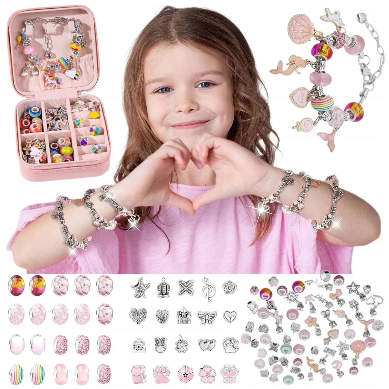 

Zestaw do Robienia Bransoletek Koraliki Charms
