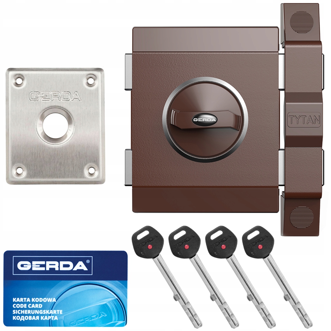 Zámok Gerda Tytan Zx bronz ľavý GT8 dlhý 85 mm