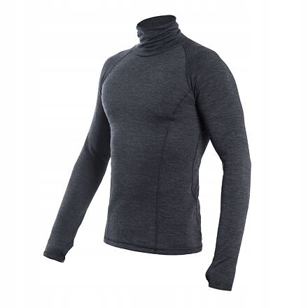 Sensor Merino Bold pánské triko dl.rukáv roll neck anthracite gray velikost