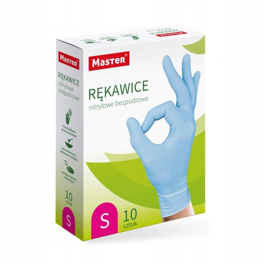 

Rękawiczki jednorazowe Master r. S nitryl 10 szt.
