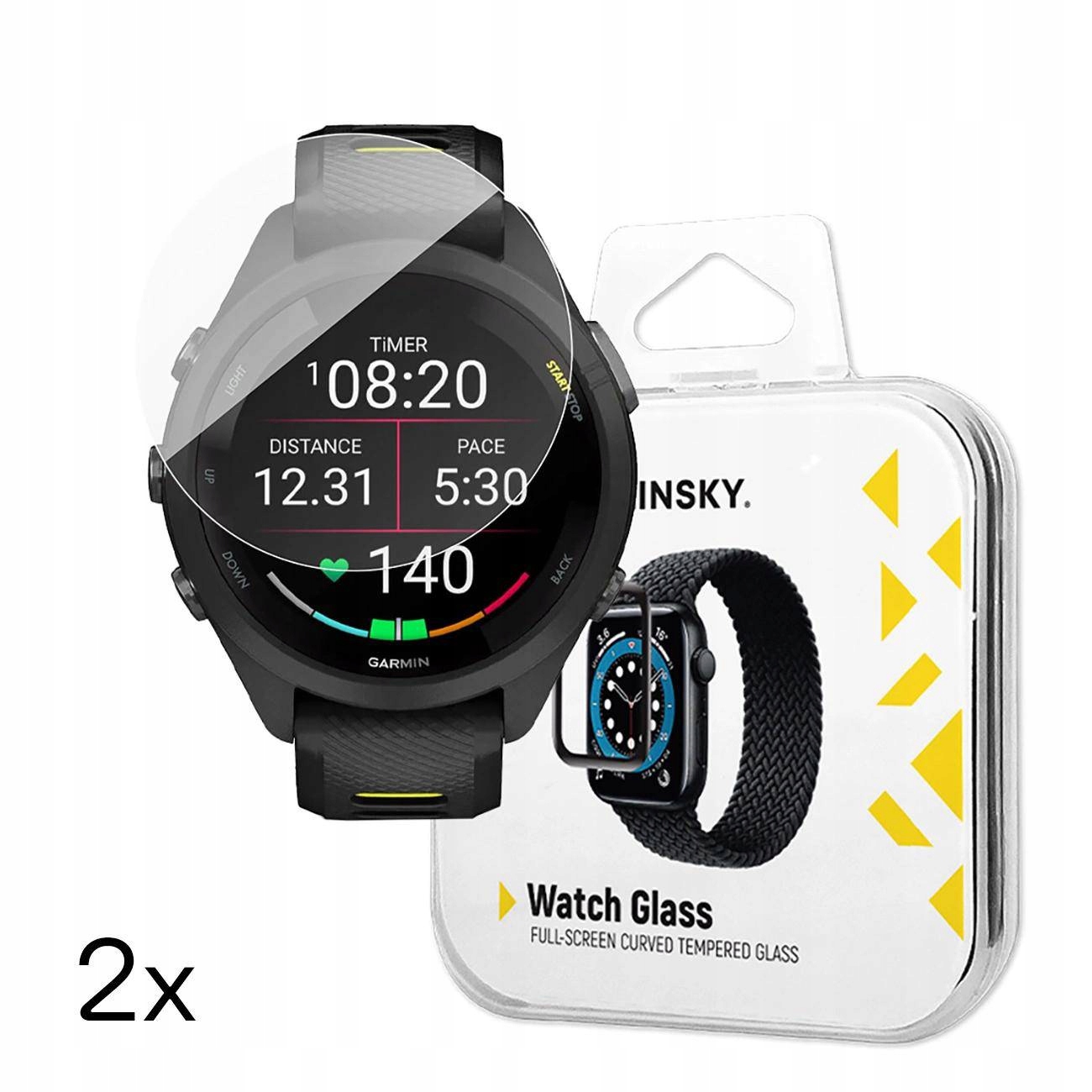 Szkło Hartowane Wozinsky Full Glue Do Garmin Forerunner 265S 42Mm (2 Szt.)