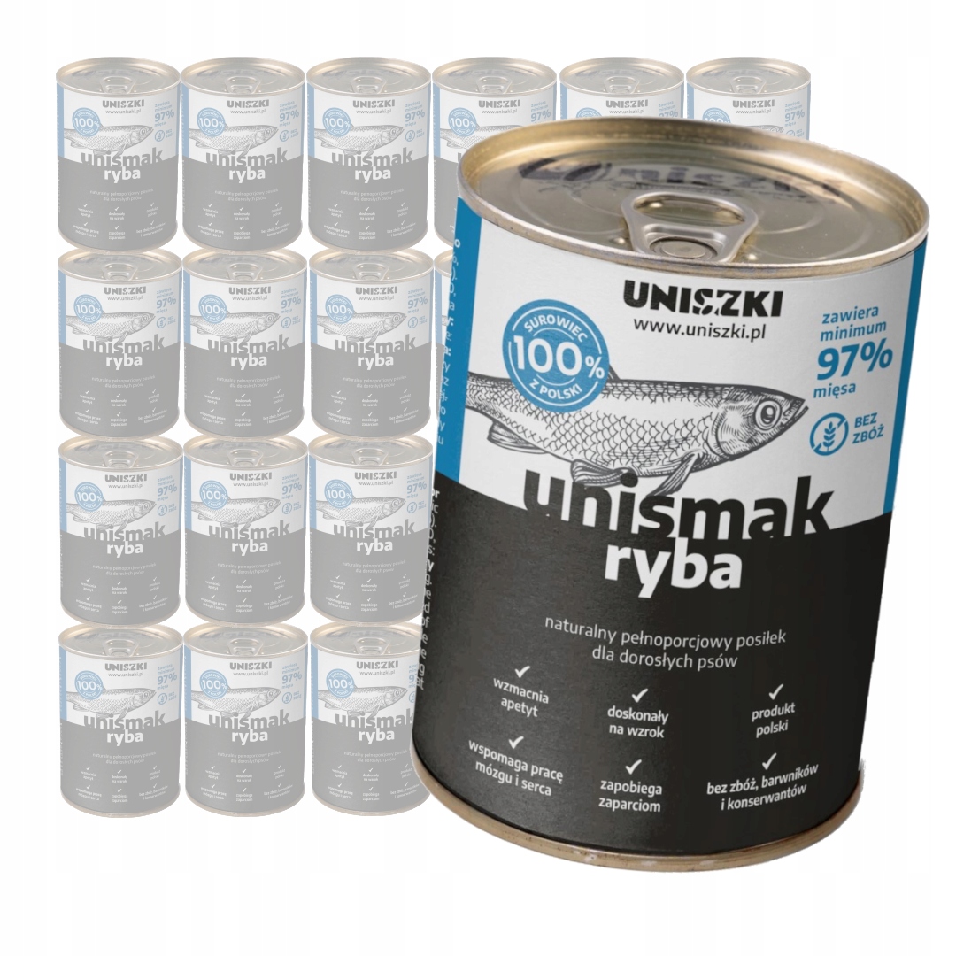 Levně Uniszki Unismak Ryba 24x410g Bezobilné Vlhké Krmivo pro psy