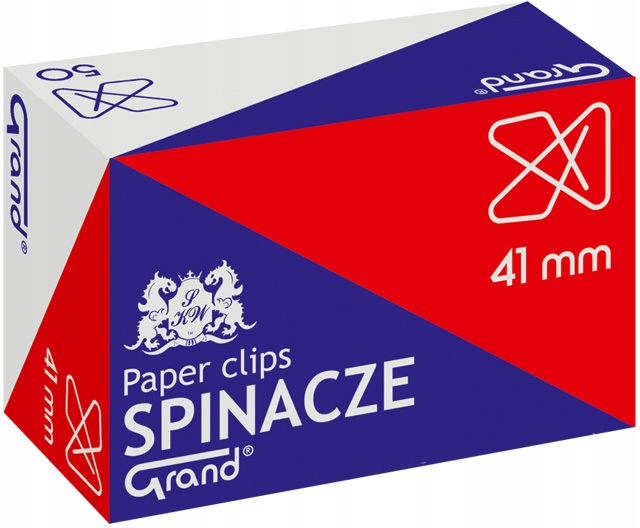 

Spinacze Grand krzyżowe 41mm 50szt srebrny