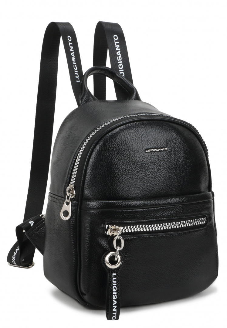 Pakowny czarny plecak damski z kieszonkami