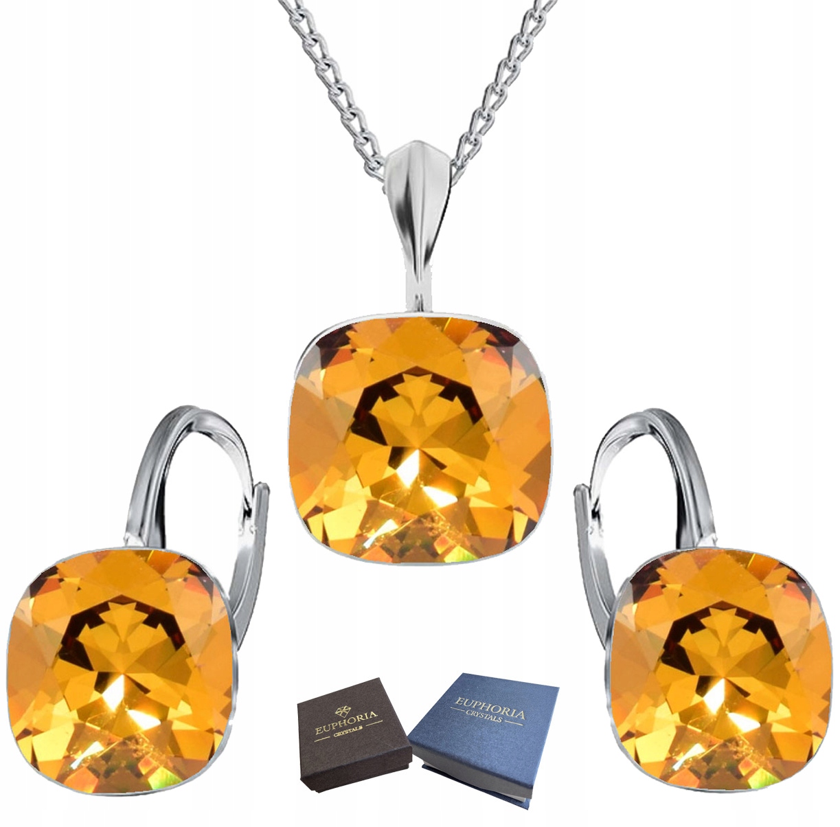 Sada stříbrných šperků k Dárek s krystaly Stříbro 925