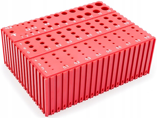 STOJAK NA WIERTŁA 1-4,9MM 40 OTWORÓW PLASTIK CNC Marka Darmet