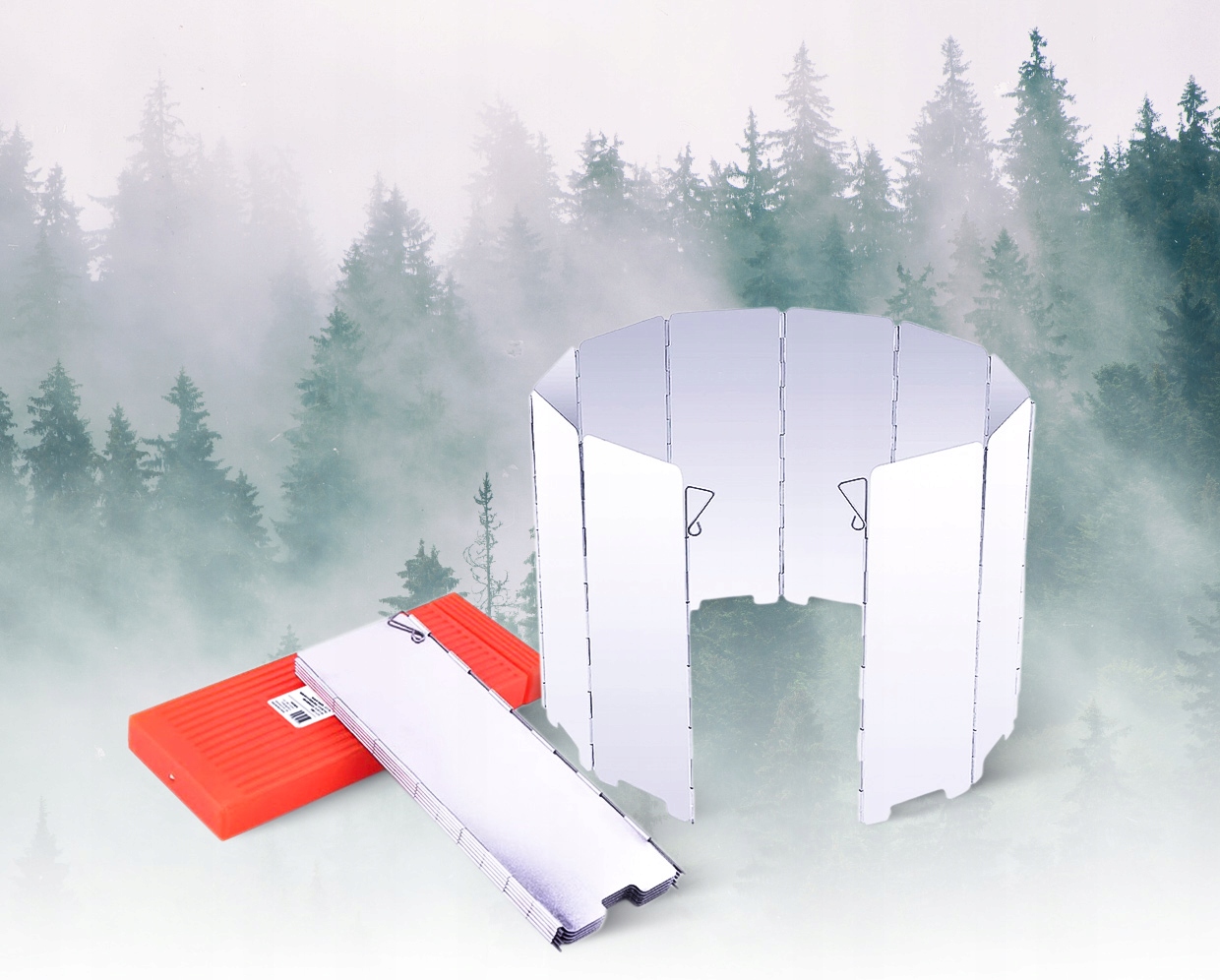 Osłona Przeciwwiatrowa do Kuchenki Palnika aluminiowa w Etui MaxiCamp