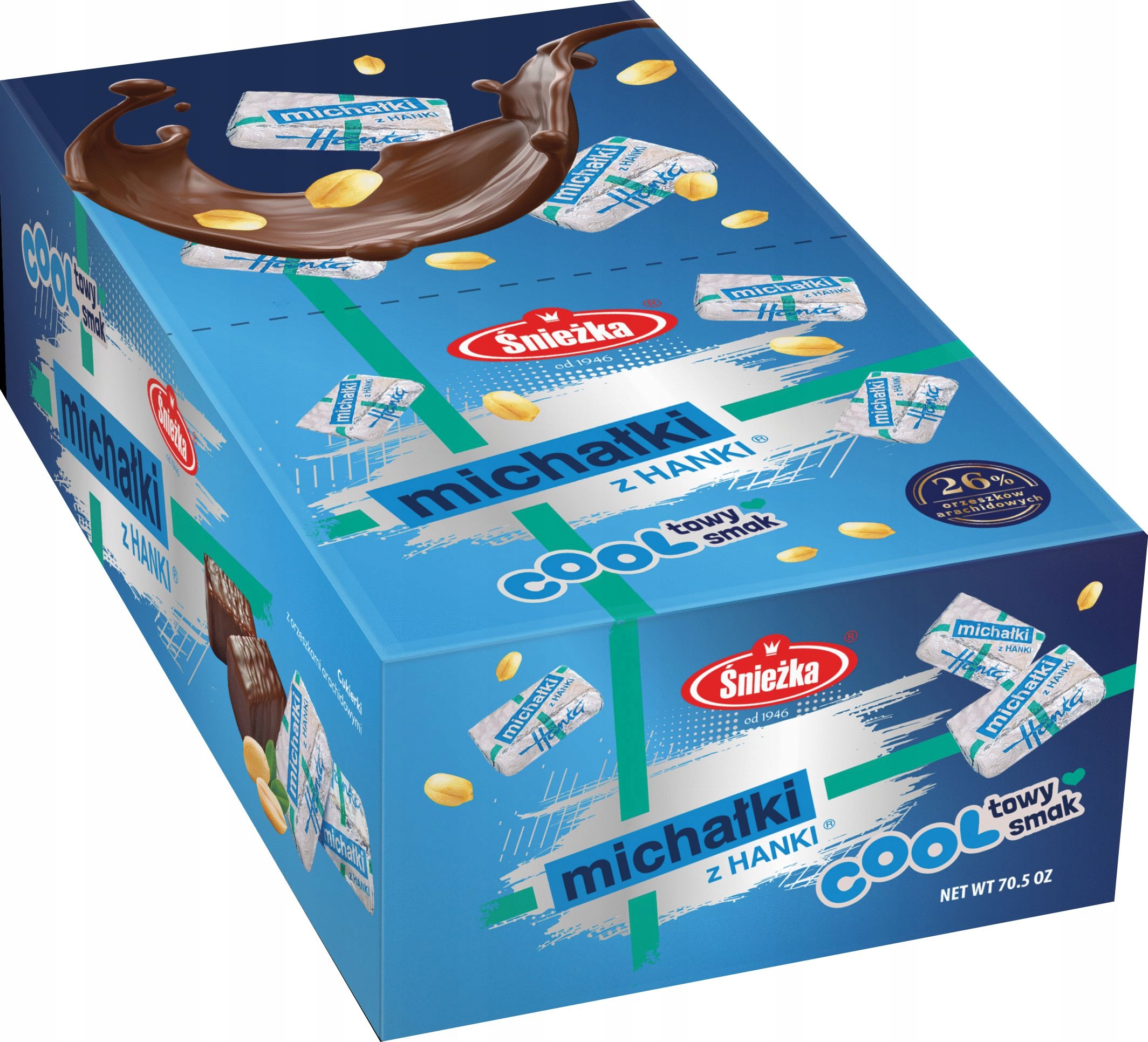 4 Sztuki Śnieżka Cukierki Michałki Hanka 2KG