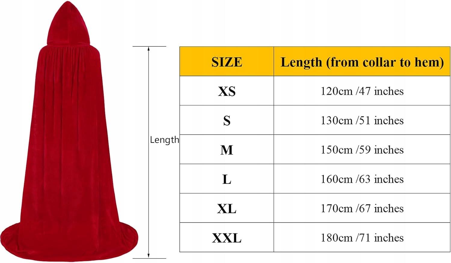 PRZEBRANIE KOSTIUM PELERYNA Z KAPTUREM + ŚWIECĄLA MASKA LED CZARNA ROZ. L Marka bez marki