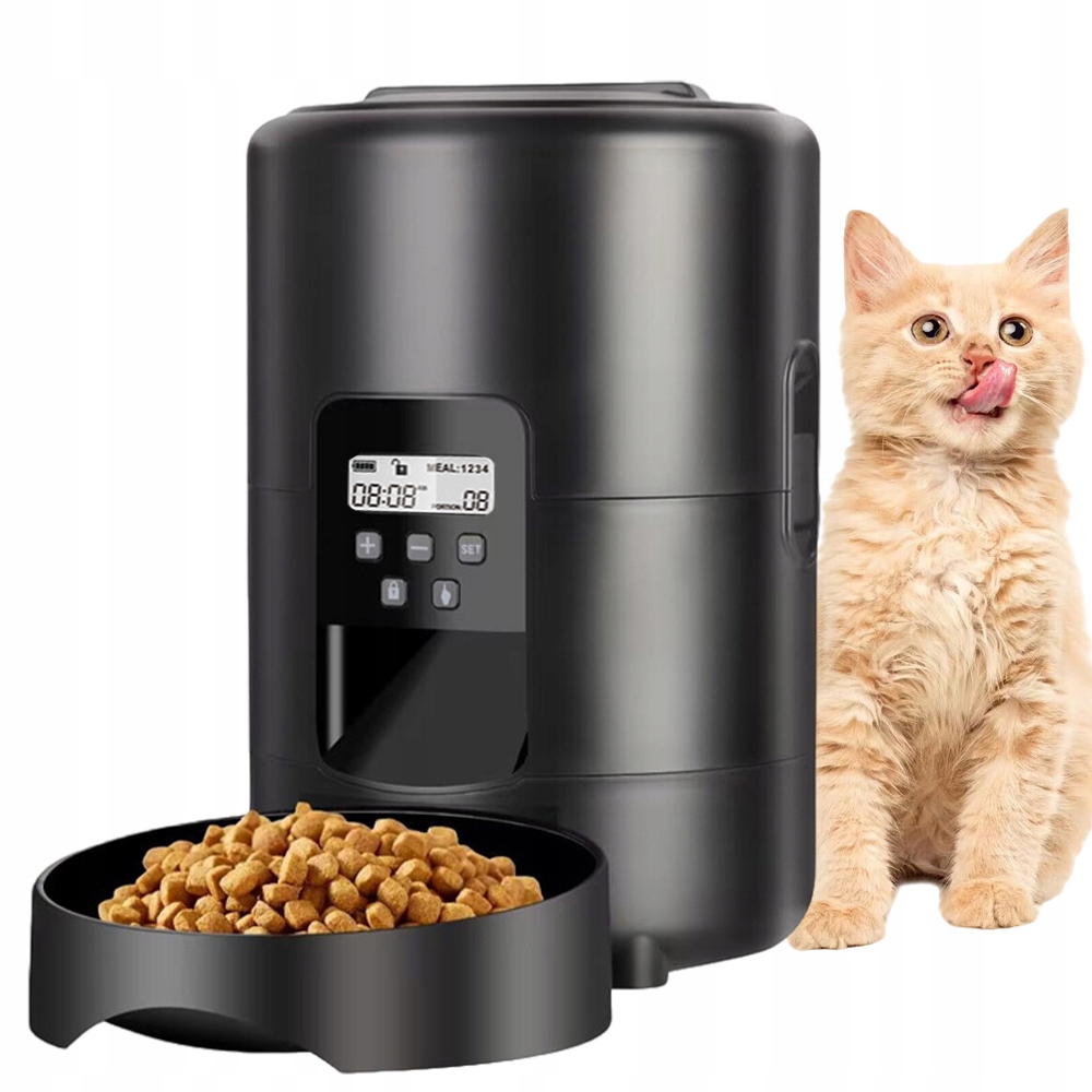 Levně Automatický Podavač Krmiva Pro Kočky A Psy, Odměřování Doby Krmení 2 L