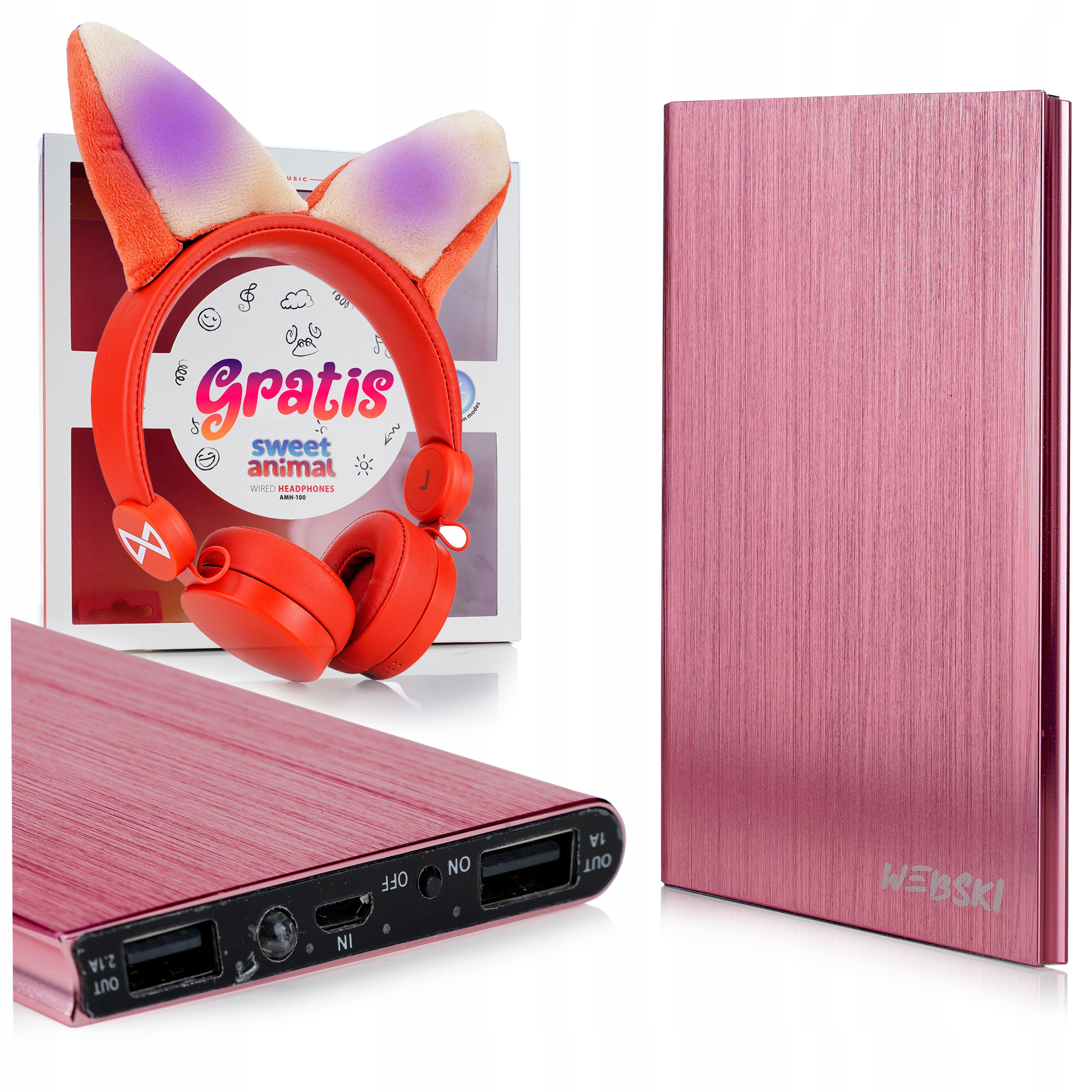 

Kieszonkowy Lekki Power Bank 20000 mAh 2X Usb
