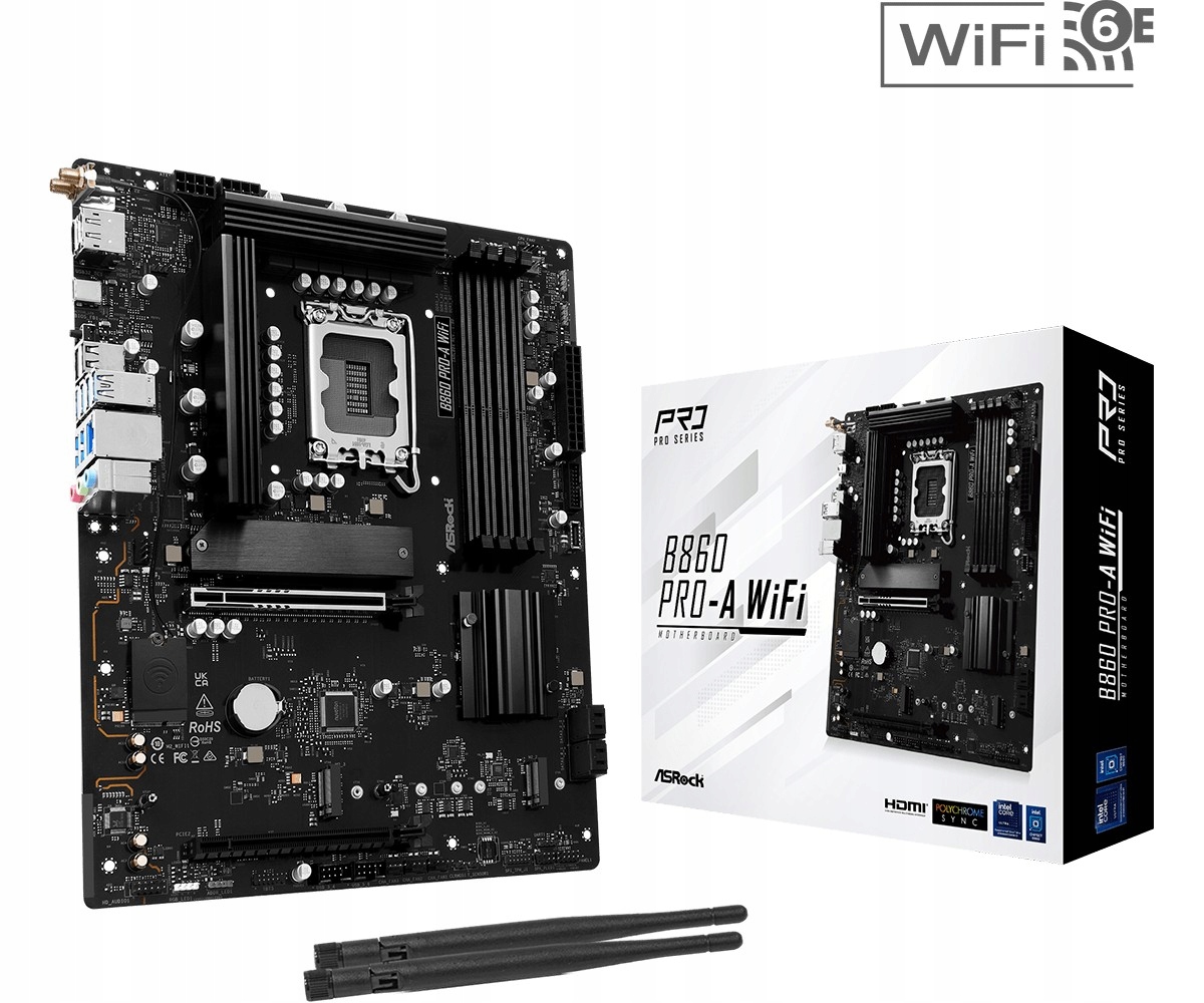 Asrock Základní deska B860 Pro-a Wifi s1851 4DDR5 Atx