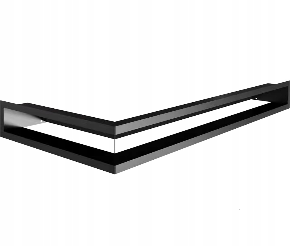 Krbová Mřížka Luft Rohová 800x400x90 Levá Černá Rohová Horní Spodní