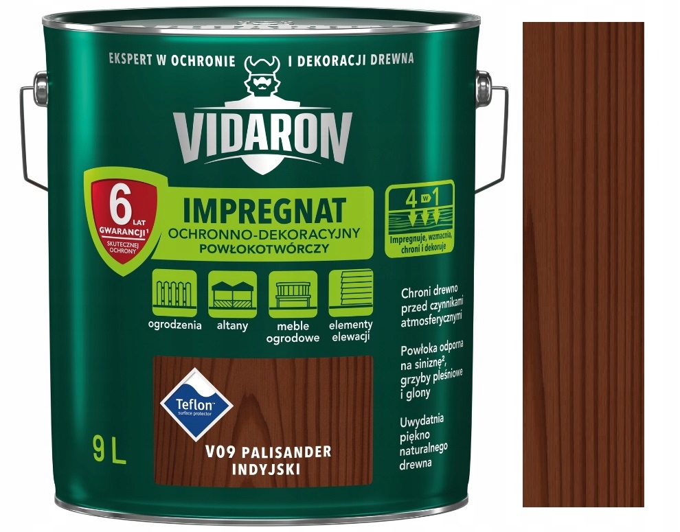 Vidaron Impregnácia Na Drevo 9 L Indický Palisander V09