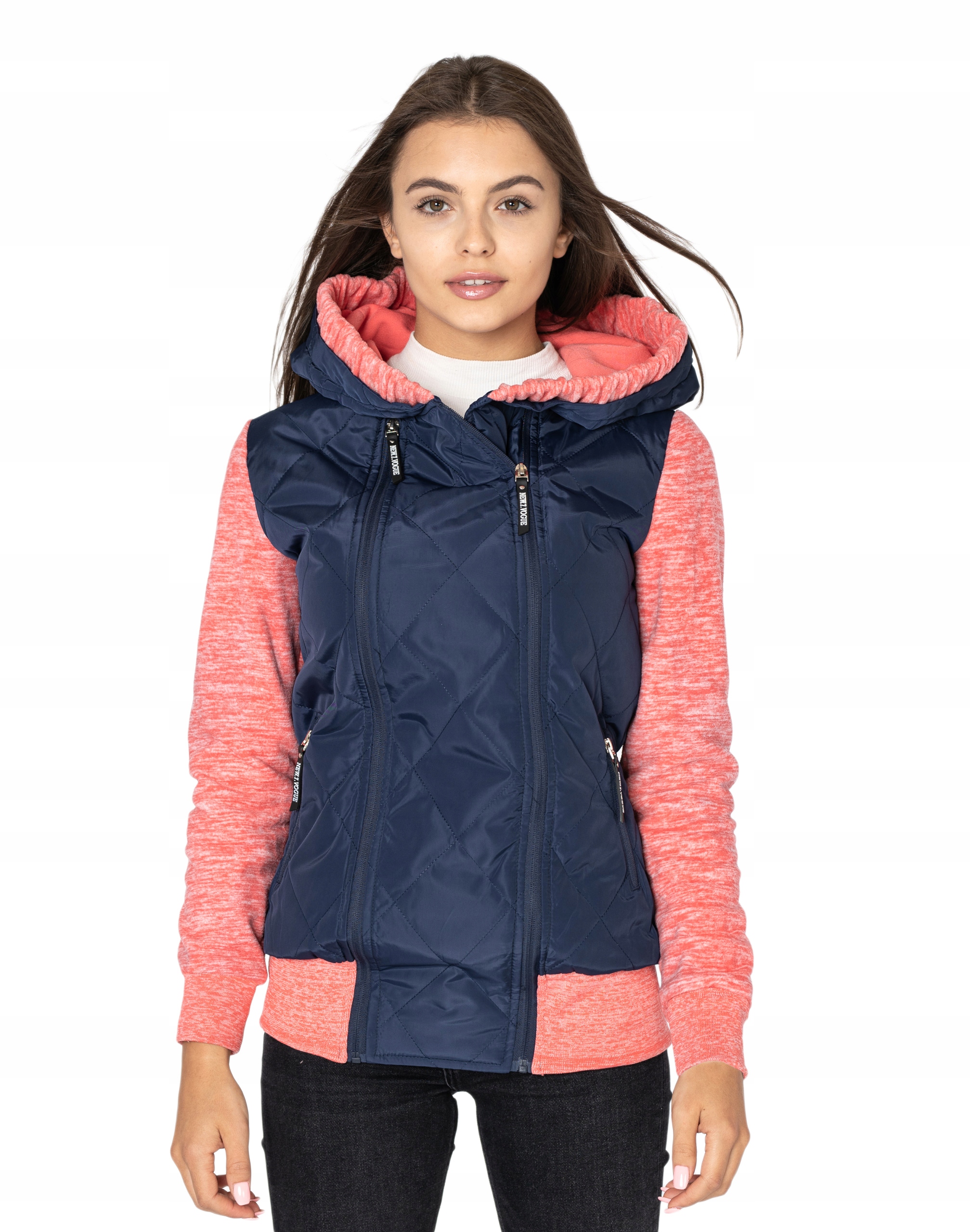 

Kurtka Długa Bluza Damska Kaptur Polar 412-05 r XL