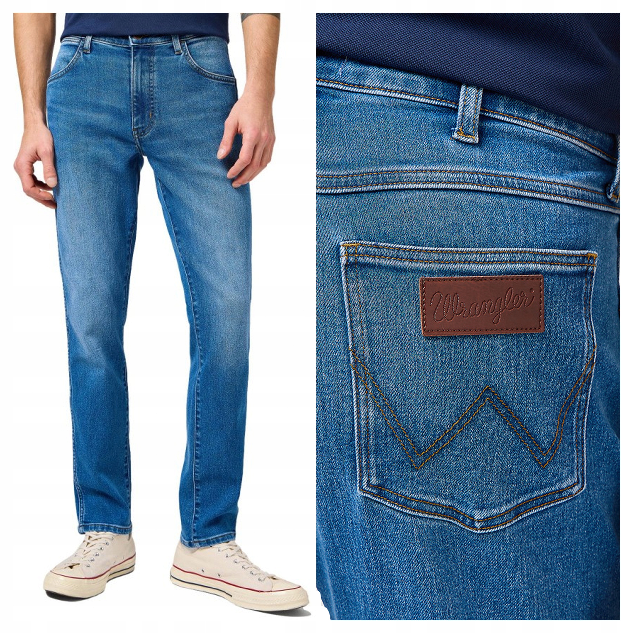 Wrangler Larston W38 L32 Pánské džínové kalhoty džíny Přiléhavé