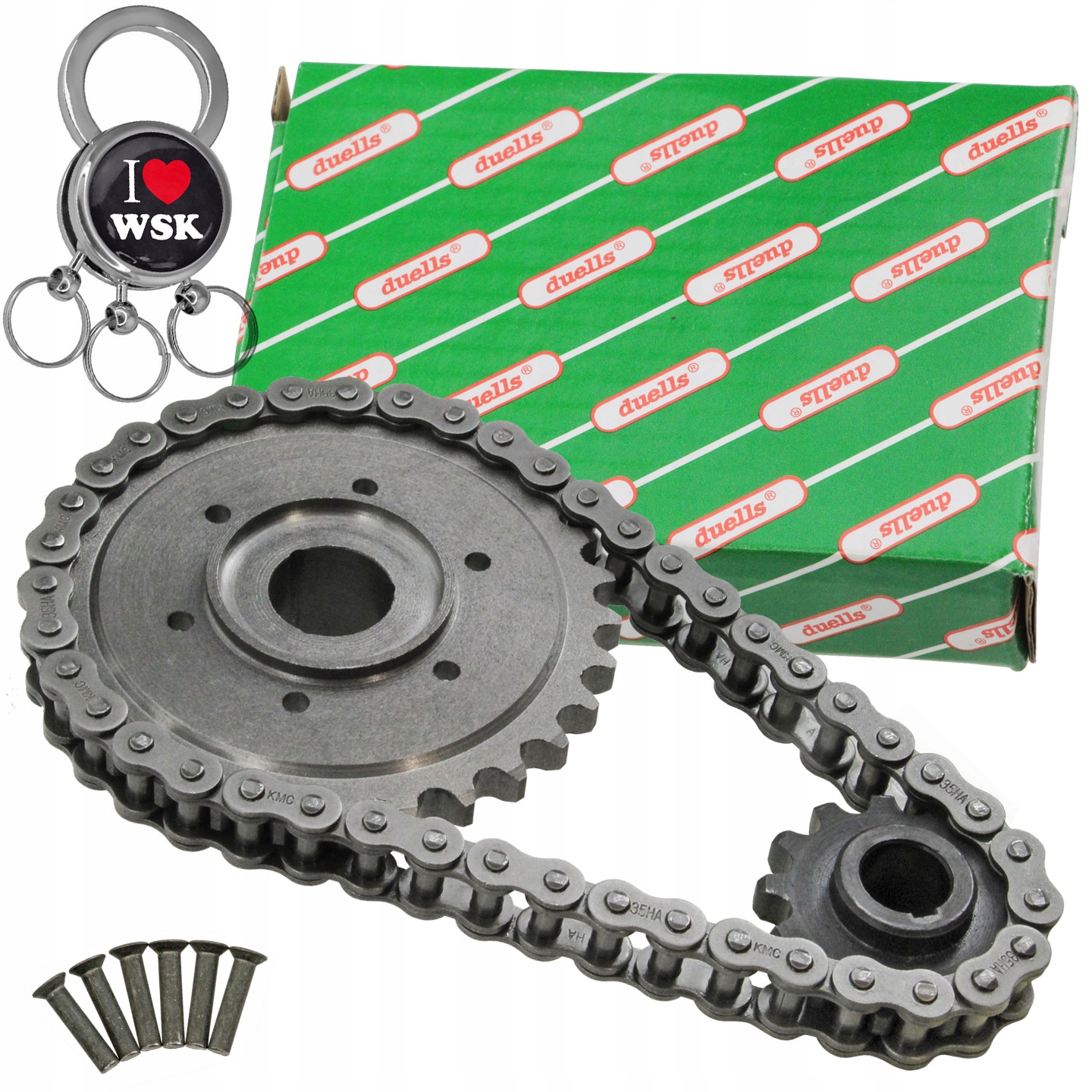 ŁAŃCUSZEK KOŁO ZĘBATKA SPRZĘGŁA WSK 125 DUELLS