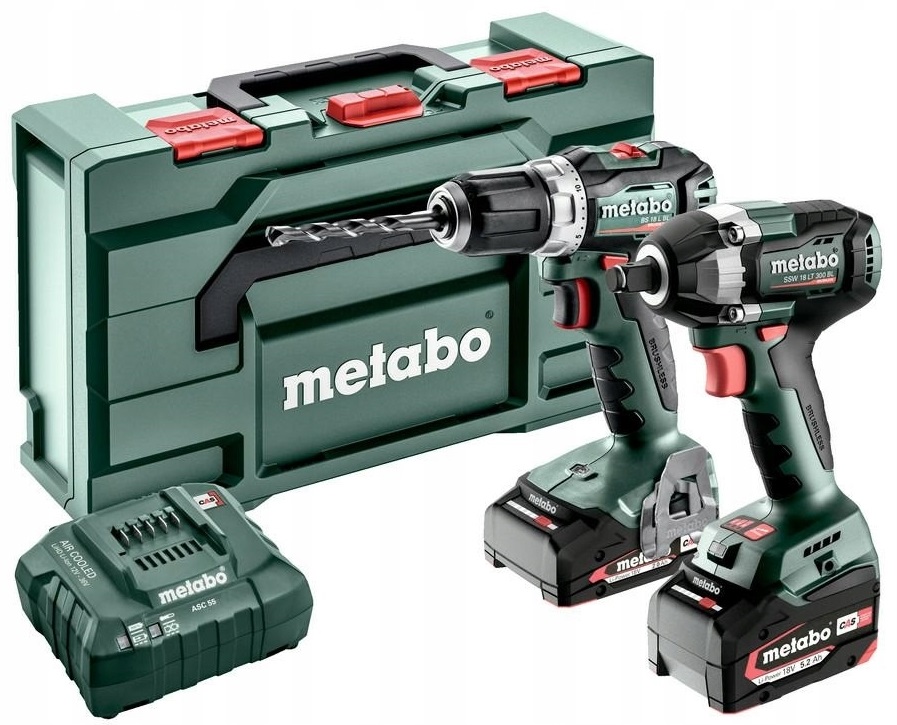 Metabo Zestaw Wiertarko-wkrętarka Bs 18 L Bl Klucz Udarowy Ssw 18 Lt 300 Bl