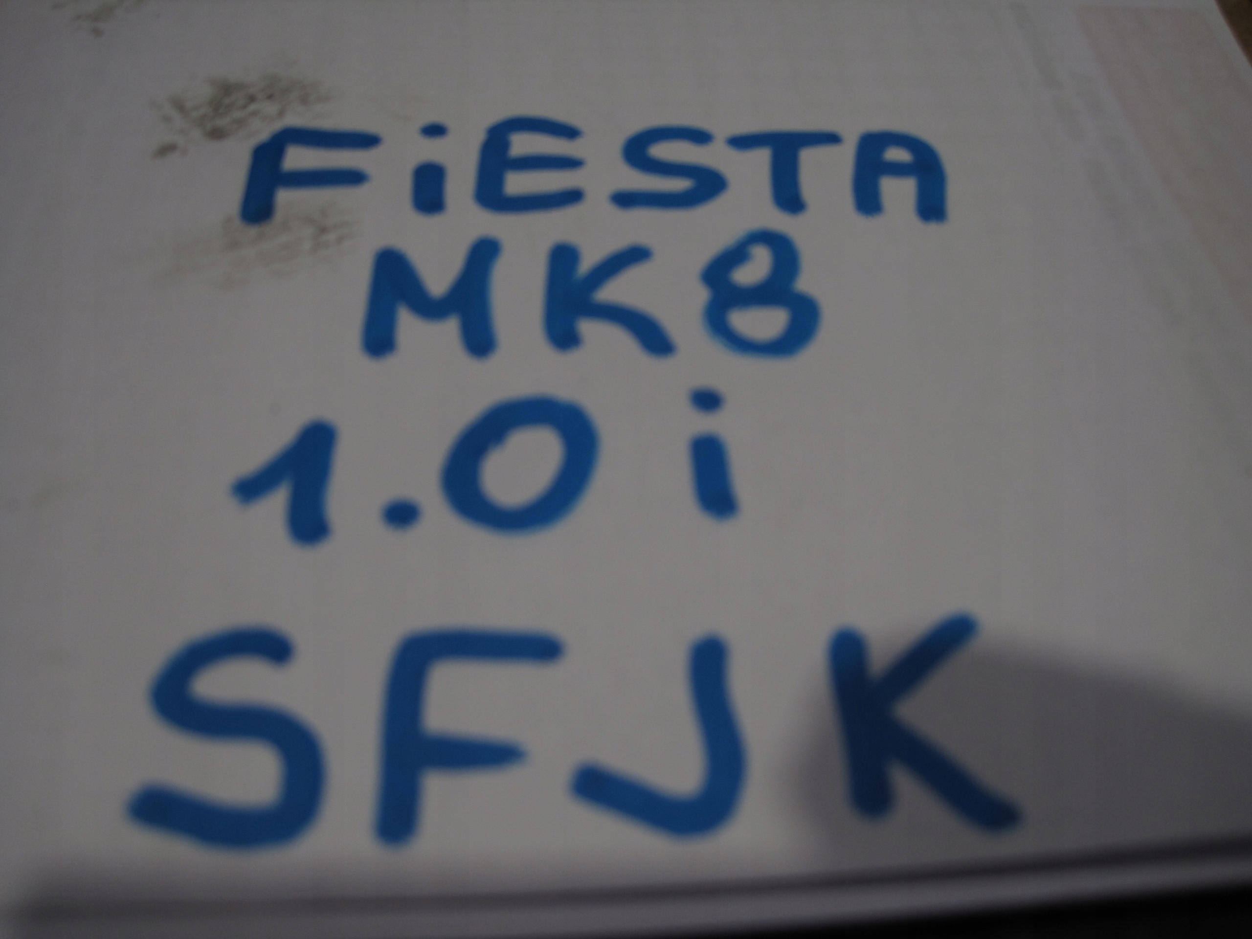 engine motor FORD FIESTA MK8 1.0 and SFJK pillar
