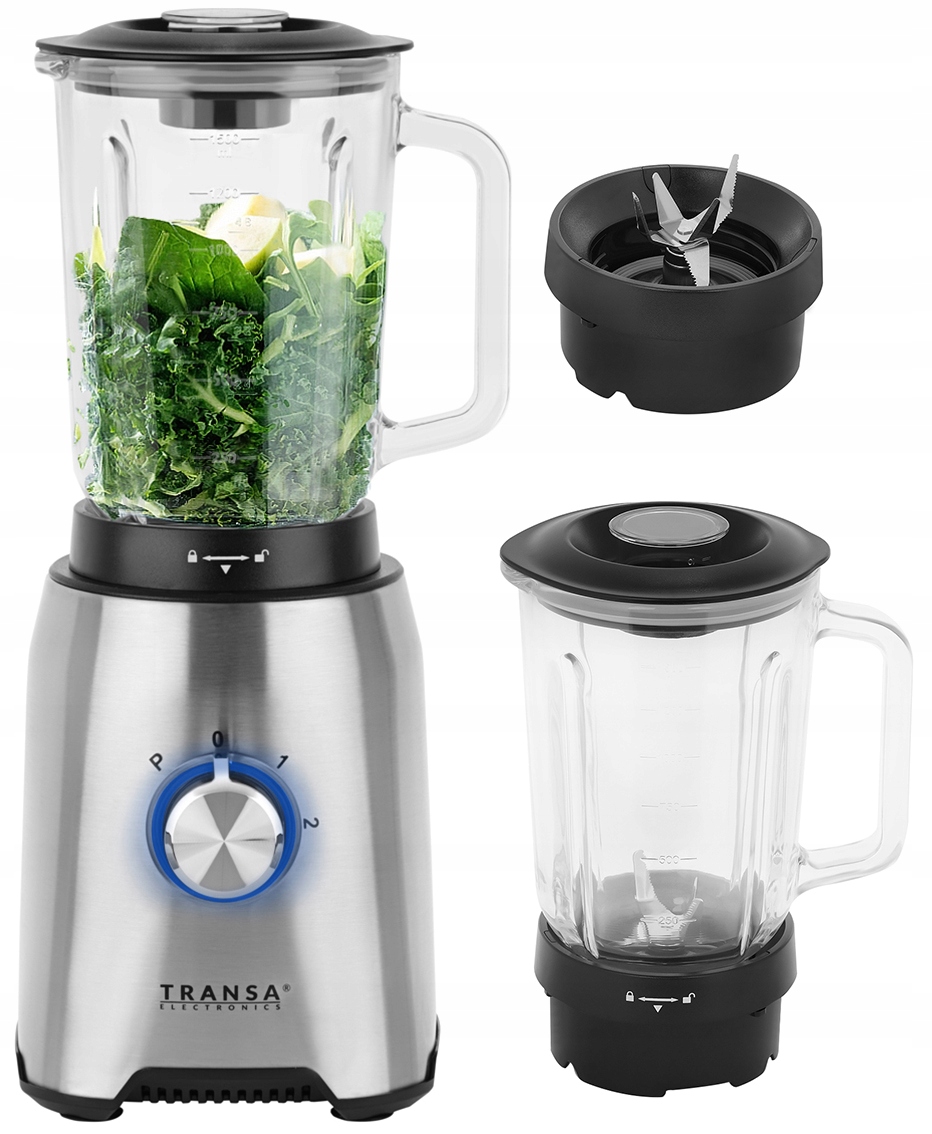 

Blender Kielichowy Szklany Kruszy Lód 1400W Transa