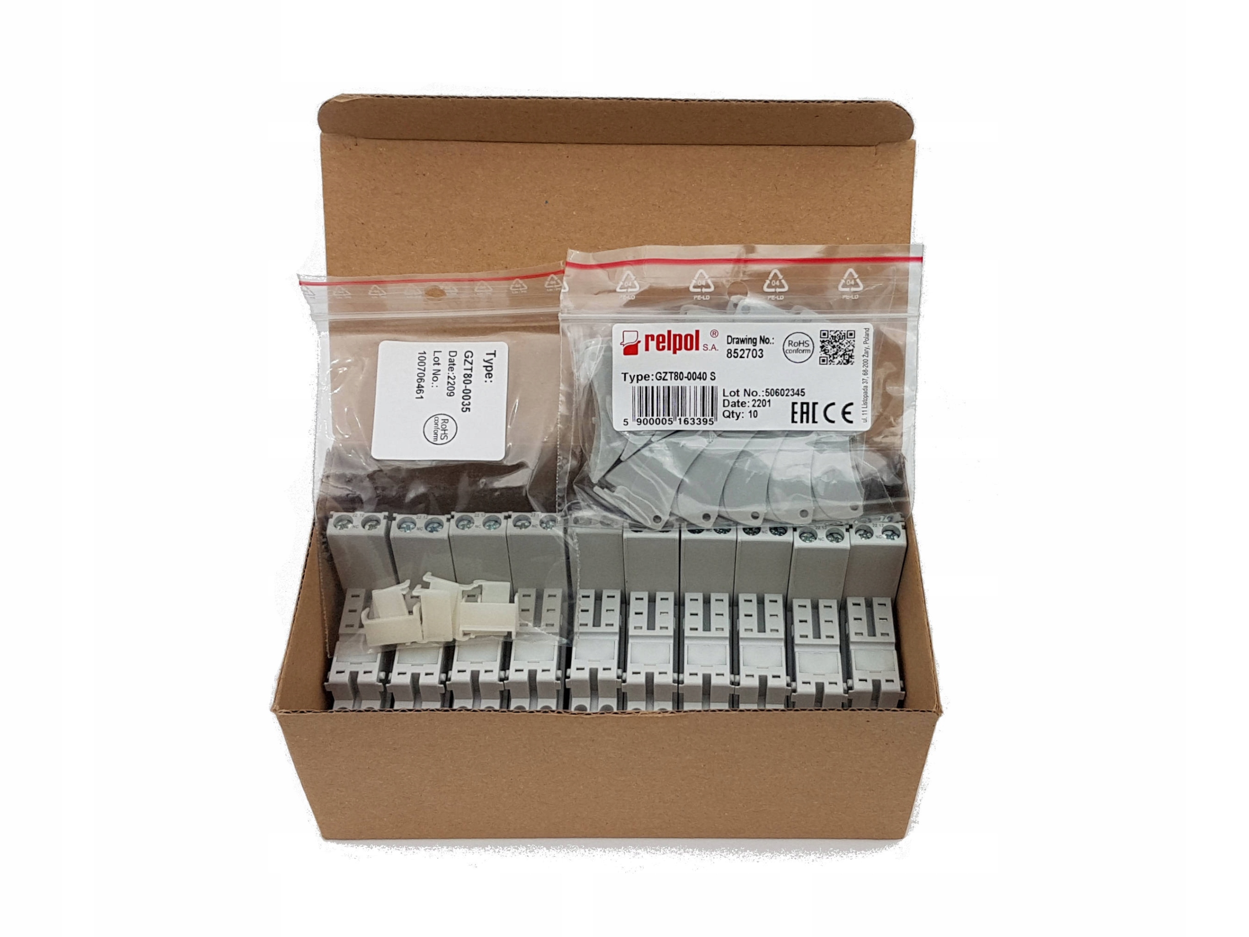 GZM80 GZT80-0040S GZT80-0035 – sada 10 kusů