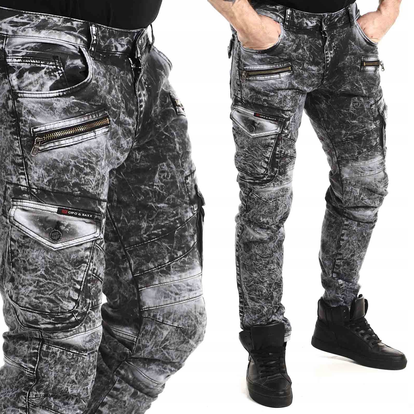 Kalhoty Cipo Baxx Džíny Kapsáče Se Zipy