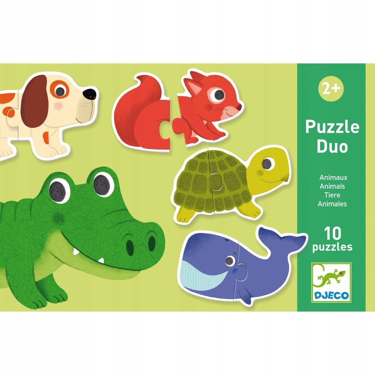 

Djeco pierwsze puzzle dwuelementowe Zwierzątka Duo