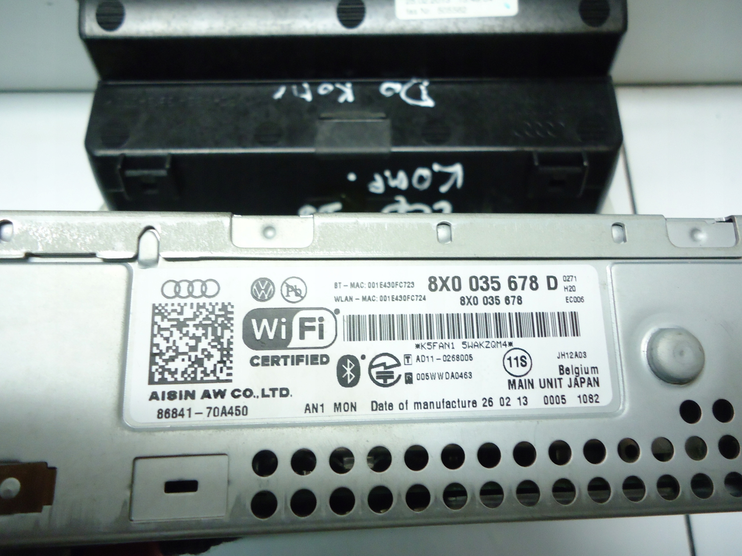 AUDI A1 RADIO CD 8X0035678D display LCD