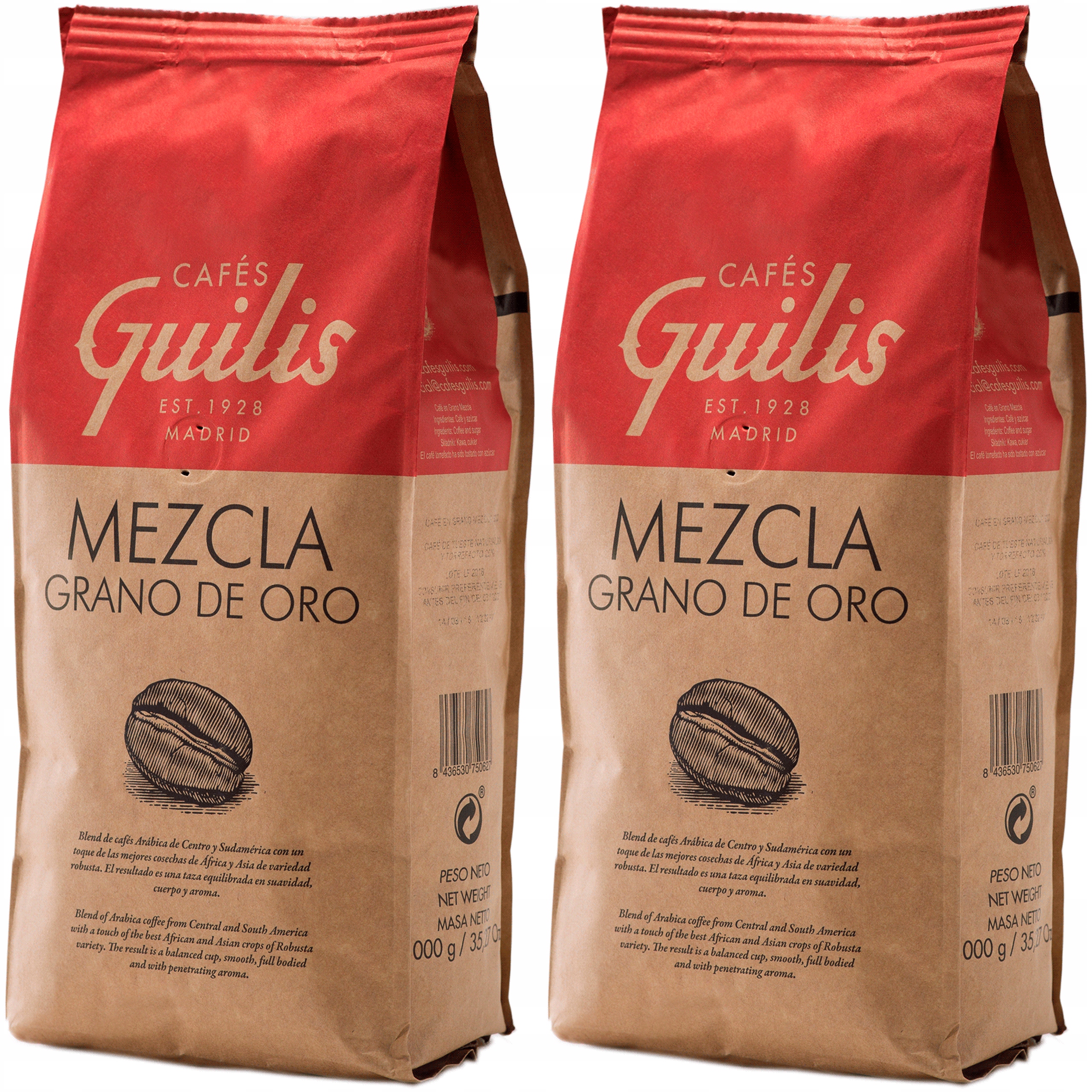 Kawa ziarnista Kawa do Ekspresu Mezcla Grano Oro 2kg z palarni Cafes Guilis