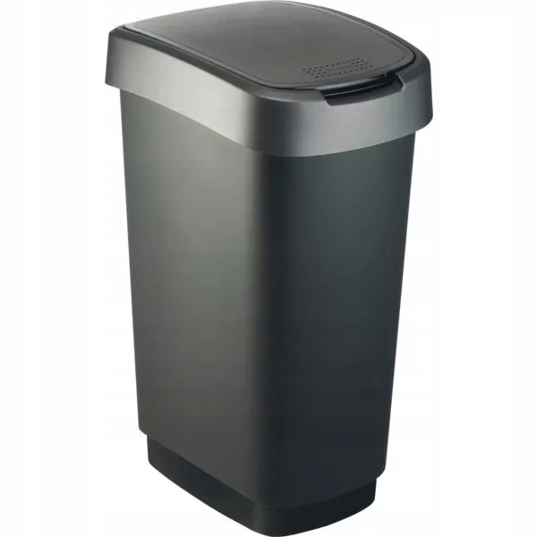 Rotho Odpadkový koš plast 50 l, černá antracit