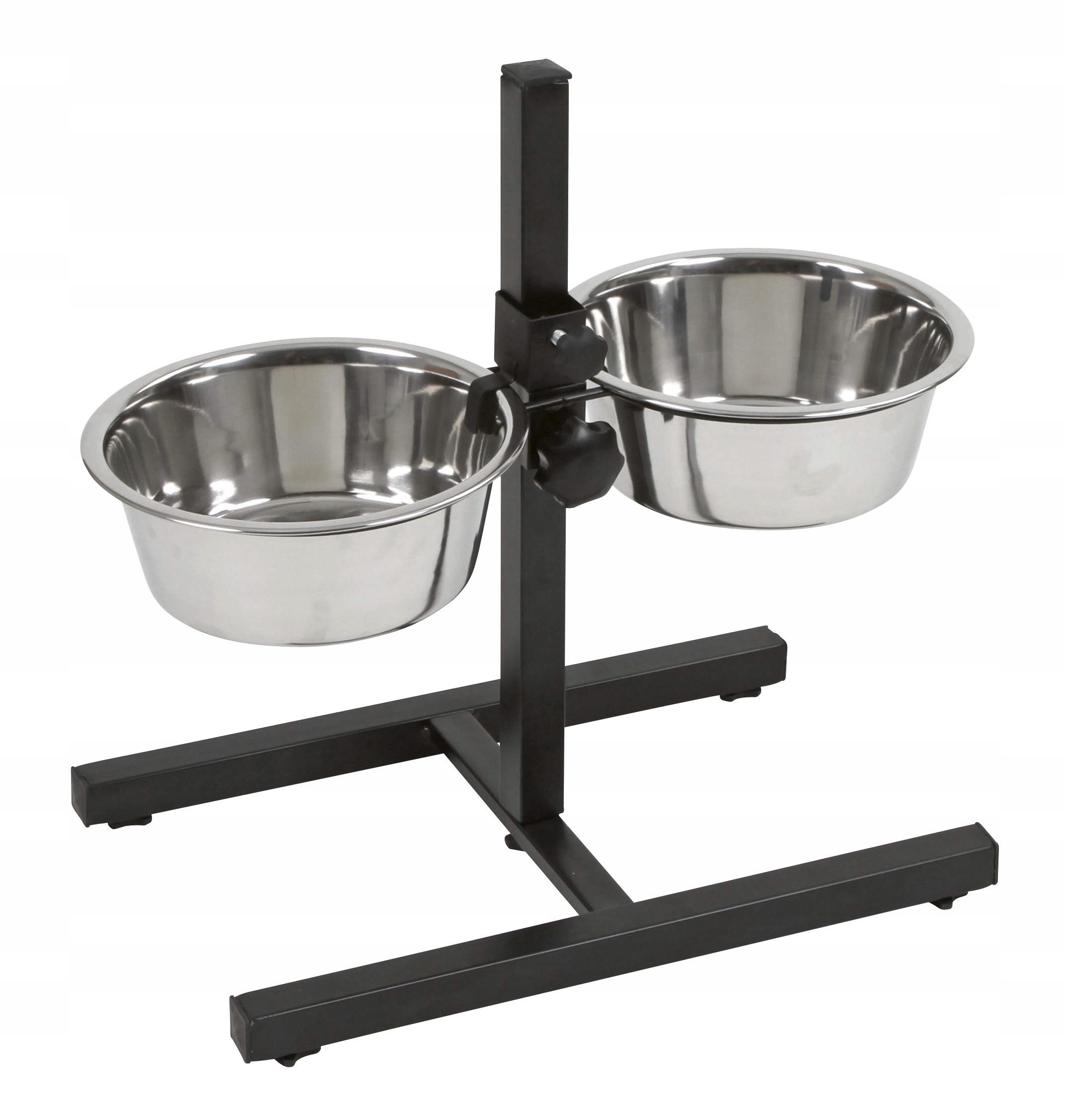 Levně Stojan Lupipets kovové misky černá, stříbrná 1,8 l