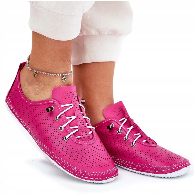 Dámské Kožené Polobotky Z Přírodní Kůže Artiker 54C0830 Růžové 39