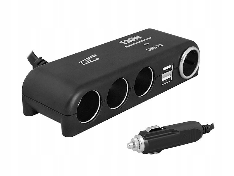 

Ltc Adapter Rozdzielacz Car Fire 4 gniazda+2xUSB