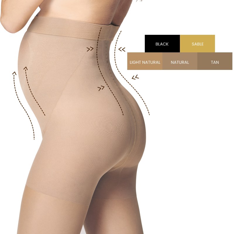 Cienkie rajstopy ciążowe Fiore MAMA czarne